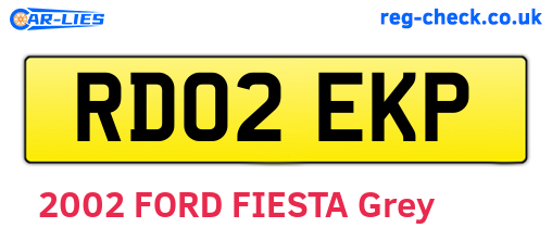 RD02EKP are the vehicle registration plates.
