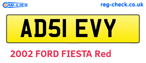 AD51EVY are the vehicle registration plates.