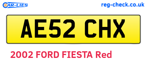 AE52CHX are the vehicle registration plates.
