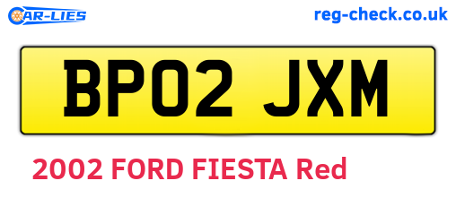 BP02JXM are the vehicle registration plates.