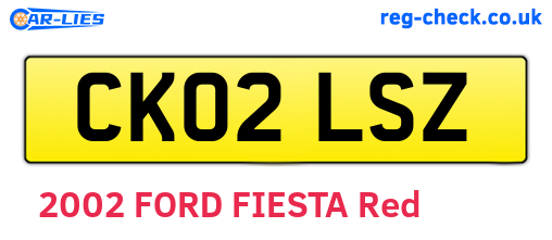 CK02LSZ are the vehicle registration plates.