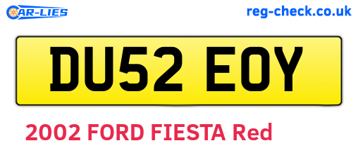 DU52EOY are the vehicle registration plates.