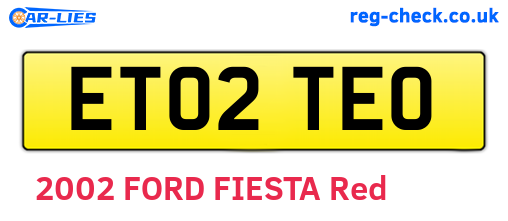 ET02TEO are the vehicle registration plates.