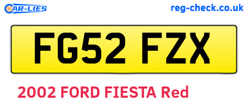 FG52FZX are the vehicle registration plates.
