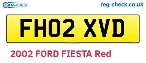 FH02XVD are the vehicle registration plates.