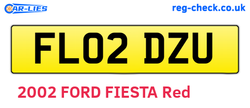FL02DZU are the vehicle registration plates.