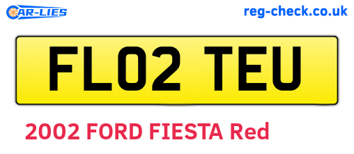 FL02TEU are the vehicle registration plates.