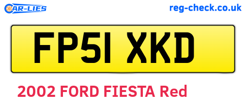 FP51XKD are the vehicle registration plates.