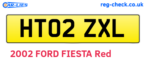 HT02ZXL are the vehicle registration plates.