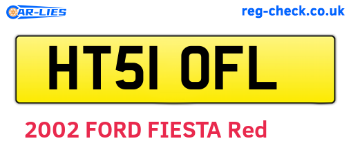 HT51OFL are the vehicle registration plates.