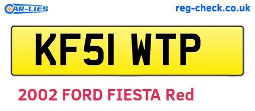 KF51WTP are the vehicle registration plates.