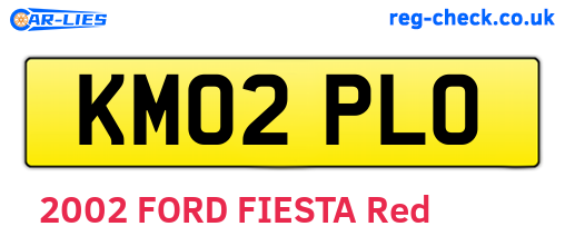 KM02PLO are the vehicle registration plates.