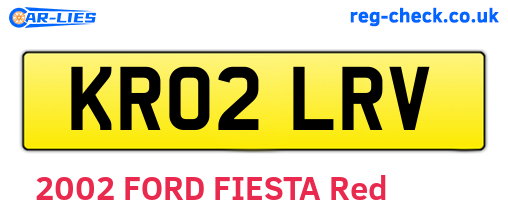 KR02LRV are the vehicle registration plates.