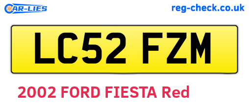 LC52FZM are the vehicle registration plates.