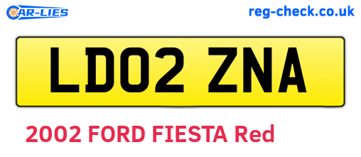 LD02ZNA are the vehicle registration plates.