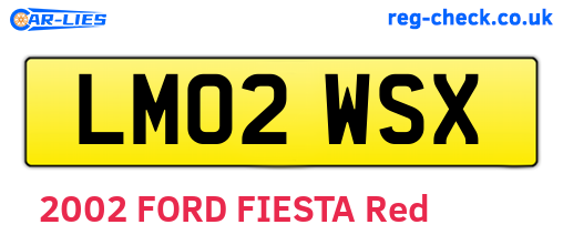 LM02WSX are the vehicle registration plates.