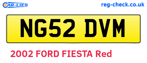 NG52DVM are the vehicle registration plates.