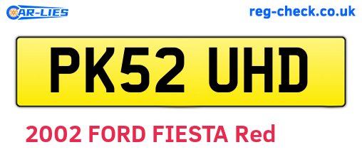 PK52UHD are the vehicle registration plates.