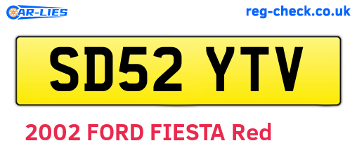 SD52YTV are the vehicle registration plates.