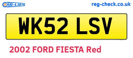 WK52LSV are the vehicle registration plates.