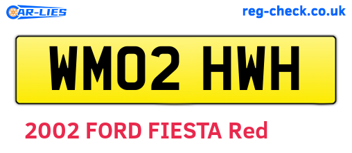WM02HWH are the vehicle registration plates.