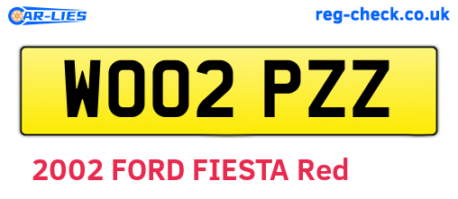 WO02PZZ are the vehicle registration plates.