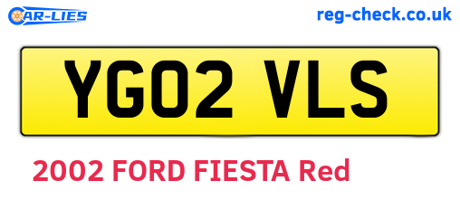 YG02VLS are the vehicle registration plates.
