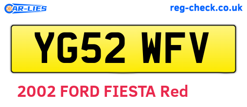 YG52WFV are the vehicle registration plates.