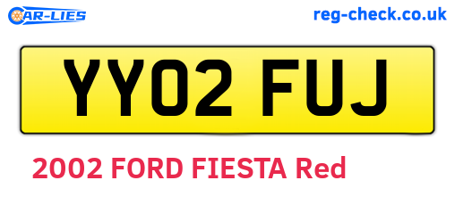 YY02FUJ are the vehicle registration plates.