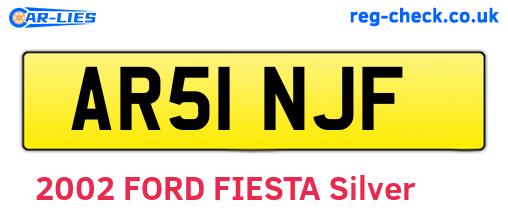 AR51NJF are the vehicle registration plates.