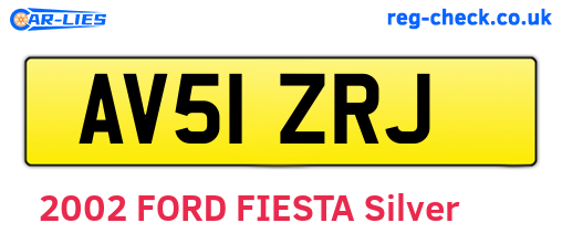 AV51ZRJ are the vehicle registration plates.