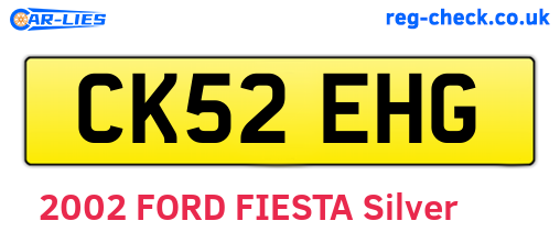 CK52EHG are the vehicle registration plates.