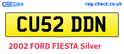 CU52DDN are the vehicle registration plates.