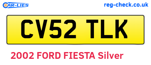 CV52TLK are the vehicle registration plates.