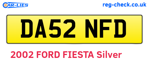 DA52NFD are the vehicle registration plates.