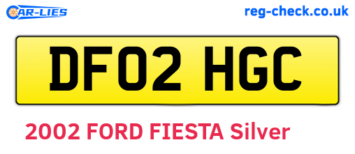 DF02HGC are the vehicle registration plates.