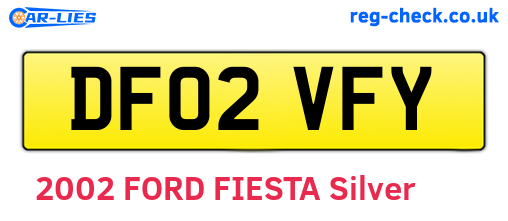 DF02VFY are the vehicle registration plates.