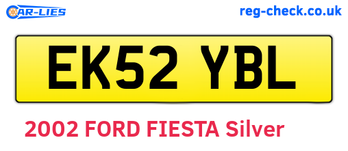 EK52YBL are the vehicle registration plates.