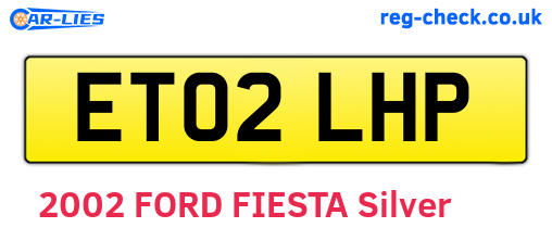 ET02LHP are the vehicle registration plates.