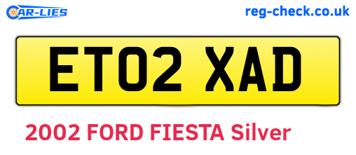 ET02XAD are the vehicle registration plates.