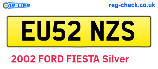 EU52NZS are the vehicle registration plates.