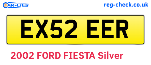 EX52EER are the vehicle registration plates.