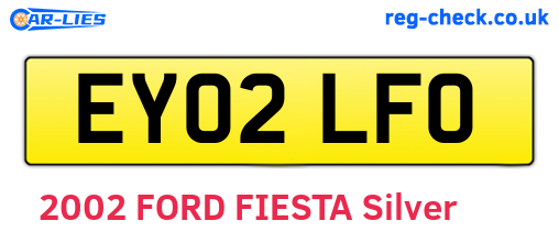 EY02LFO are the vehicle registration plates.