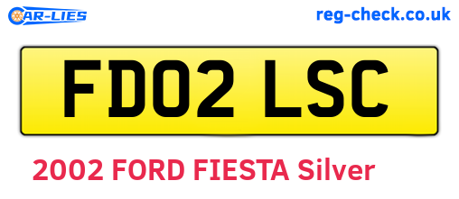 FD02LSC are the vehicle registration plates.