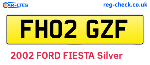 FH02GZF are the vehicle registration plates.