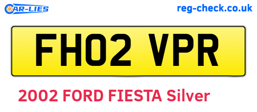 FH02VPR are the vehicle registration plates.