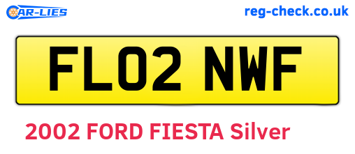 FL02NWF are the vehicle registration plates.