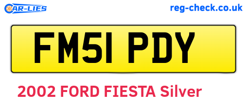 FM51PDY are the vehicle registration plates.