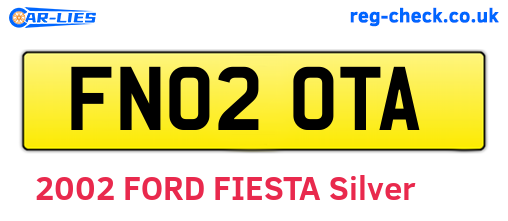 FN02OTA are the vehicle registration plates.
