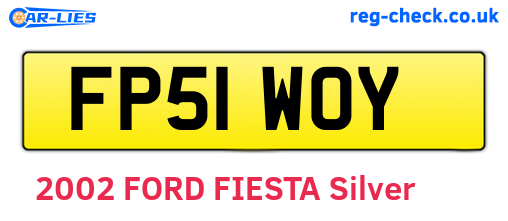 FP51WOY are the vehicle registration plates.